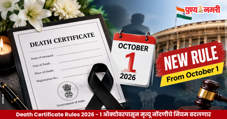 Death Certificate Rules 2026 : 1 ऑक्टोबरपासून मृत्यू नोंदणीचे नियम बदलणार