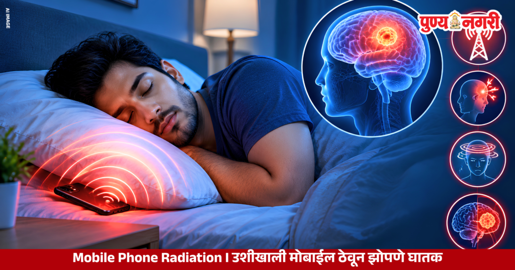 Mobile Phone Radiation उशीखाली मोबाईल ठेवून झोपणे घातक