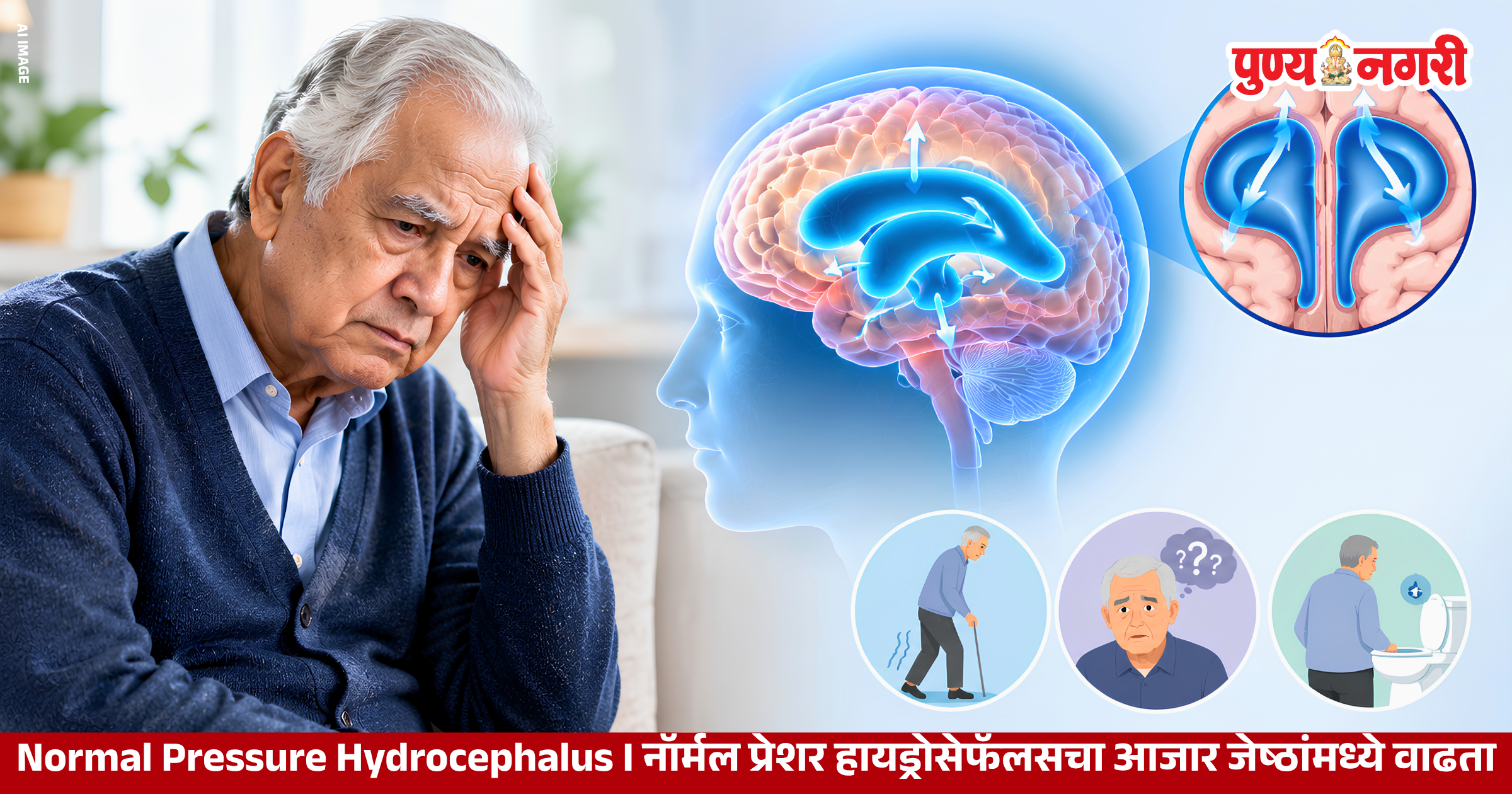 Normal Pressure Hydrocephalus symptoms in elderly patient