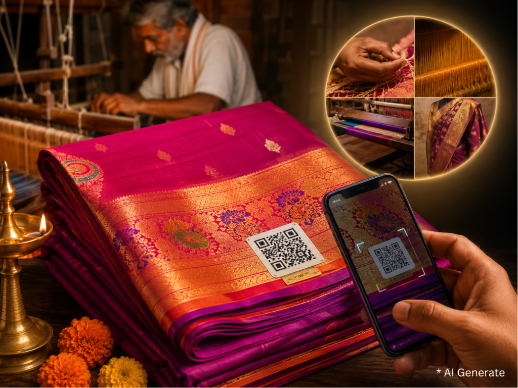पैठणी साडीवरील QR कोड उलगडणार बनावटीचे रहस्य; अस्सल पैठणीची डिजिटल ओळख मिळणार