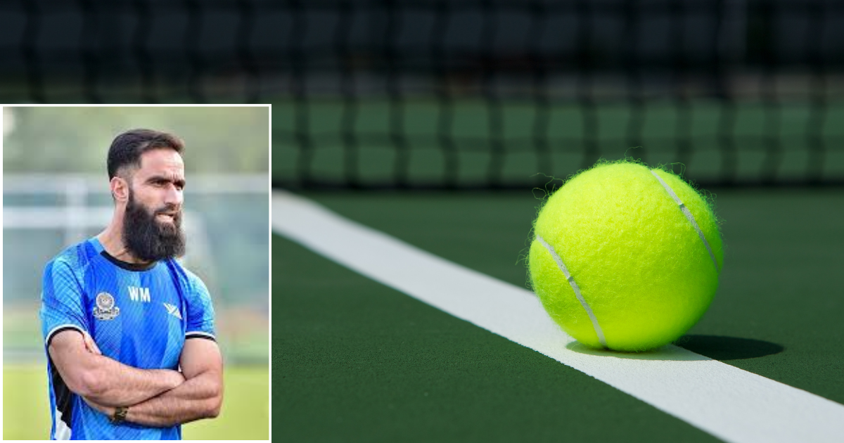 Srinagar Badminton Championship featuring Uzair Kachroo in a blue sports jersey.