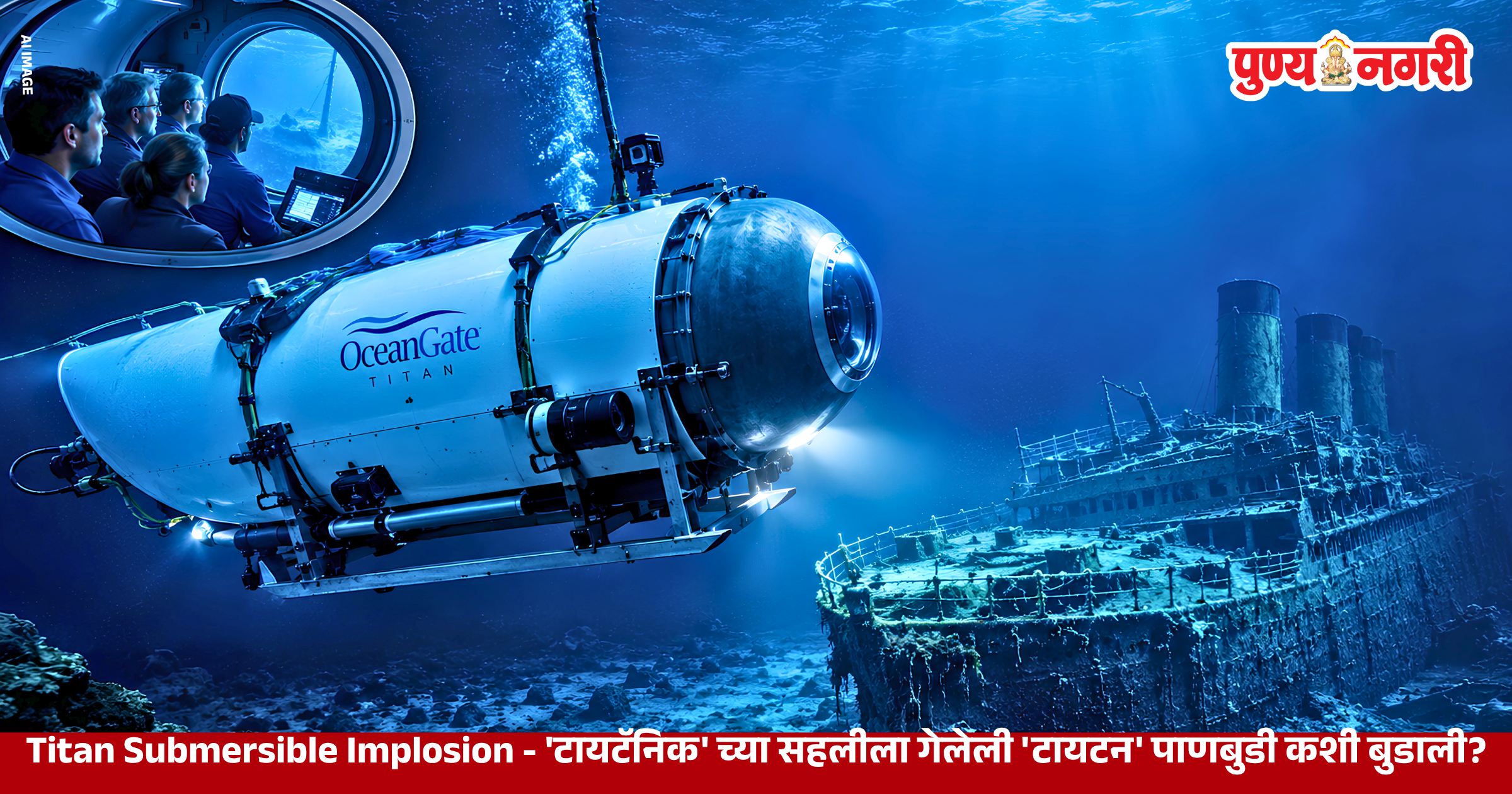 Titan Submersible Implosion 'टायटॅनिक' च्या सहलीला गेलेली 'टायटन' पाणबुडी कशी बुडाली?