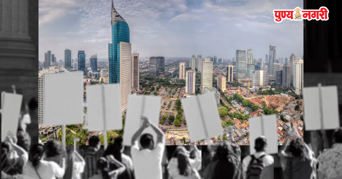 Young protesters marching during a Gen Z-led anti-corruption demonstration in Asia