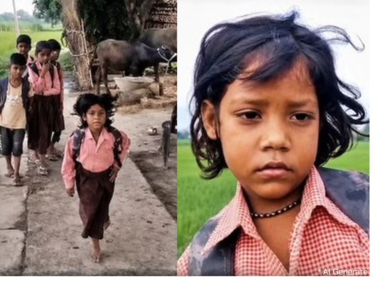 Determined to Learn: 7-Year-Old Ragini Hops 400 Metres on One Leg to Reach School