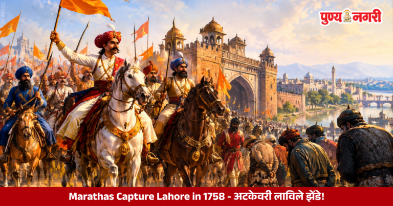 Maratha forces advancing into Lahore during the 1758 Punjab campaign against Afghan forces, alongside Sikh allies.