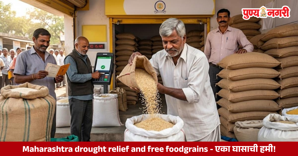 Free foodgrain distribution for drought-affected farmers and poor families in Maharashtra