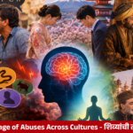 Language of abuses and cultural differences in Marathi, Japanese, Persian and Urdu societies