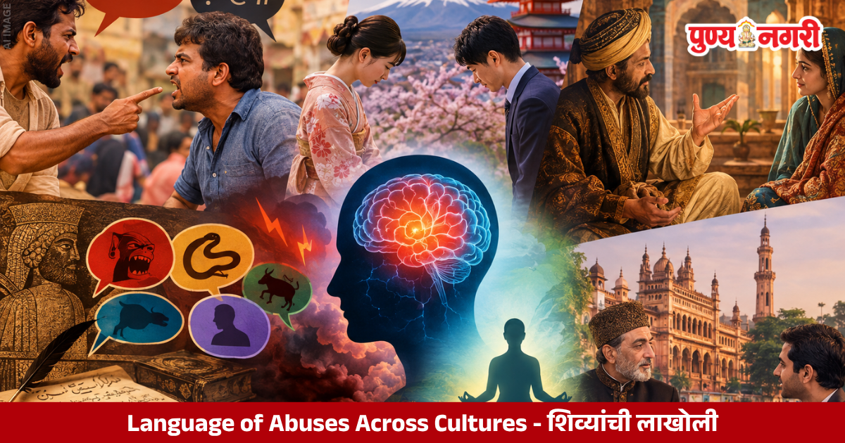 Language of abuses and cultural differences in Marathi, Japanese, Persian and Urdu societies
