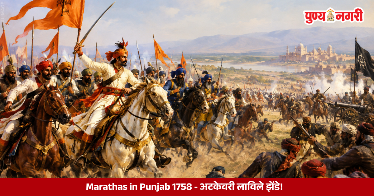 Maratha and Sikh forces advancing in Punjab during the 1758 campaign against Ahmad Shah Abdali's Afghan forces