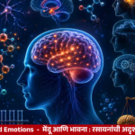 Brain and emotions showing neurotransmitters hormones and emotional processing