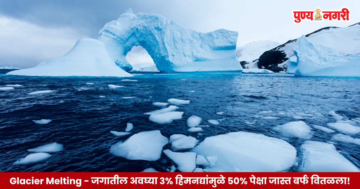 Glacier Melting मुळे वेगाने वितळणाऱ्या हिमनद्या आणि तलावात कोसळणारे बर्फाचे मोठे तुकडे