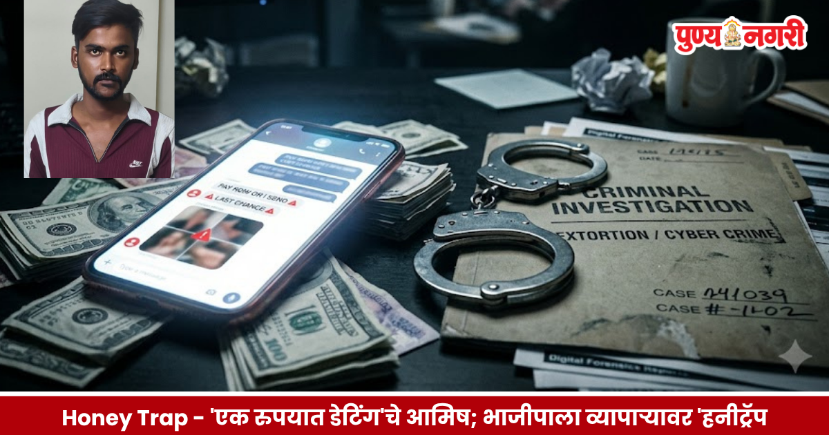 Honey trap and extortion case in Chhatrapati Sambhajinagar involving a vegetable trader allegedly blackmailed using a secretly recorded lodge video
