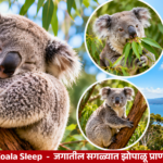 Koala sleeping on a eucalyptus tree in Australia