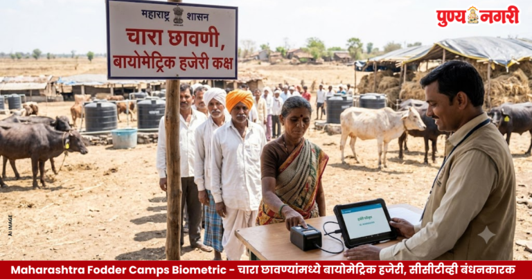 Maharashtra Fodder Camps Biometric – चारा छावण्यांमध्ये बायोमेट्रिक हजेरी, सीसीटीव्ही बंधनकारक